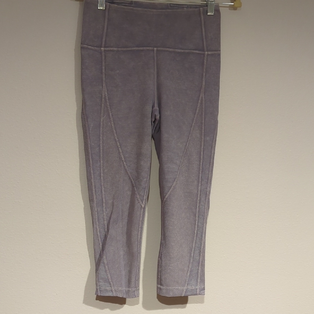 Lululemon Wunder Under Crop 23" Ribbed Leggings *Snow Washed/Washed Luna